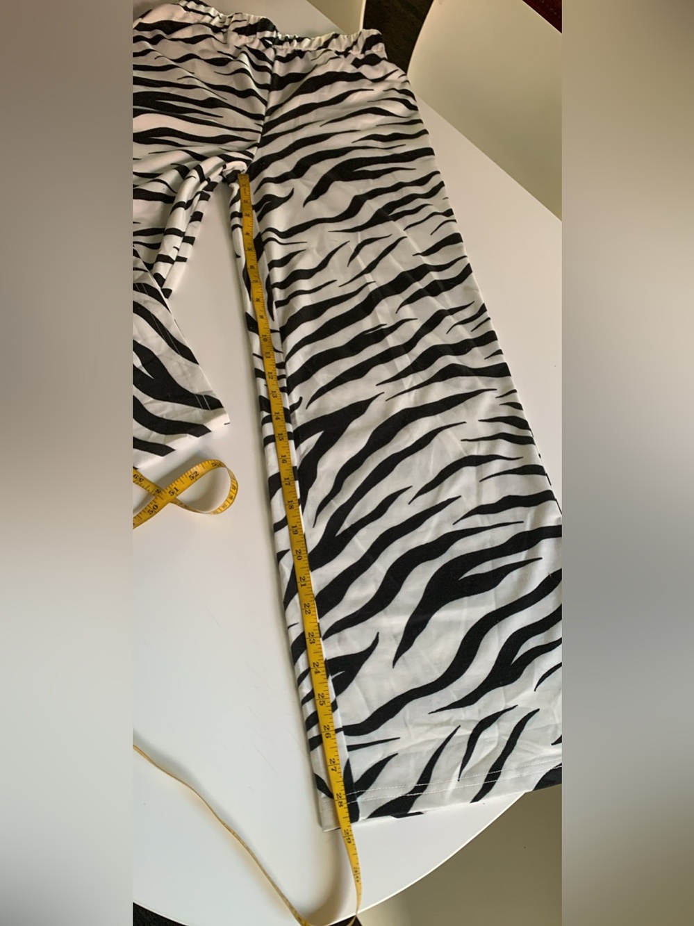 Zebra print high waisted pants